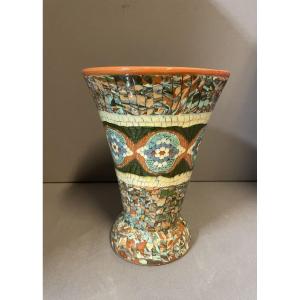 Vase en céramique Émaillé signé Jean Gerbino