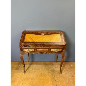 Louis XV Sloping Desk In 18th Century Marquetry