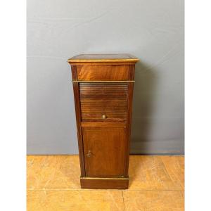 Chevet Directoire en Acajou et laiton