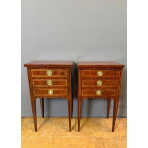 Pair Of Louis XVI-style Bedside Tables 