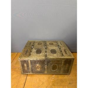 Wood, Brass, And Metal Chest