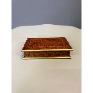 Coffret à timbre en loupe de thuya