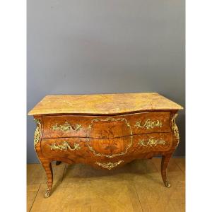 Commode Sauteuse Louis XV en boise de rose