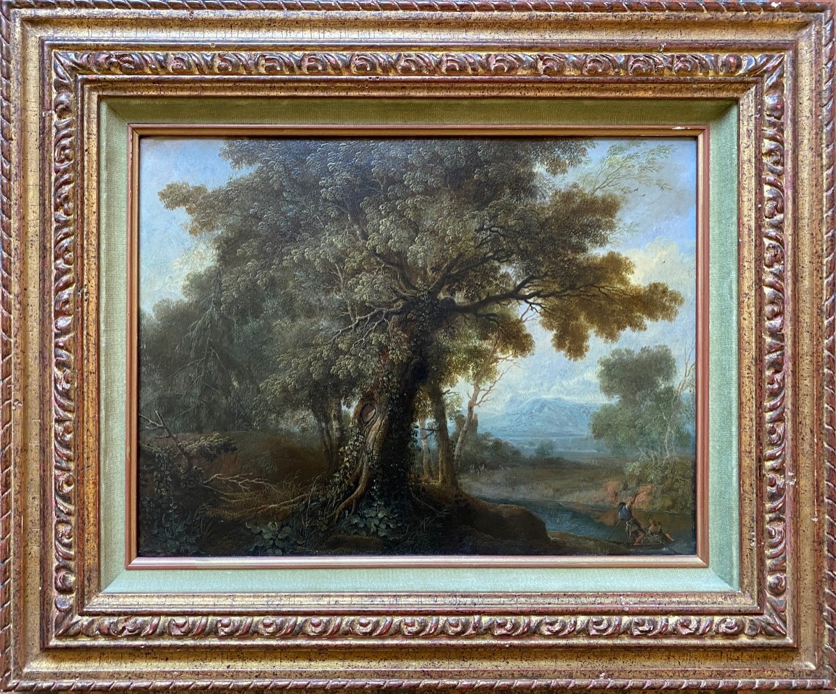 Brinckmann Philipp Hieronymus (1709 - 1761) - Paire De Paysages Forestiers Avec Rivière-photo-2