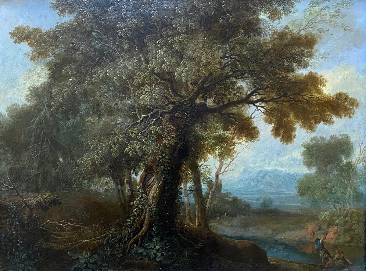 Brinckmann Philipp Hieronymus (1709 - 1761) - Paire De Paysages Forestiers Avec Rivière-photo-2