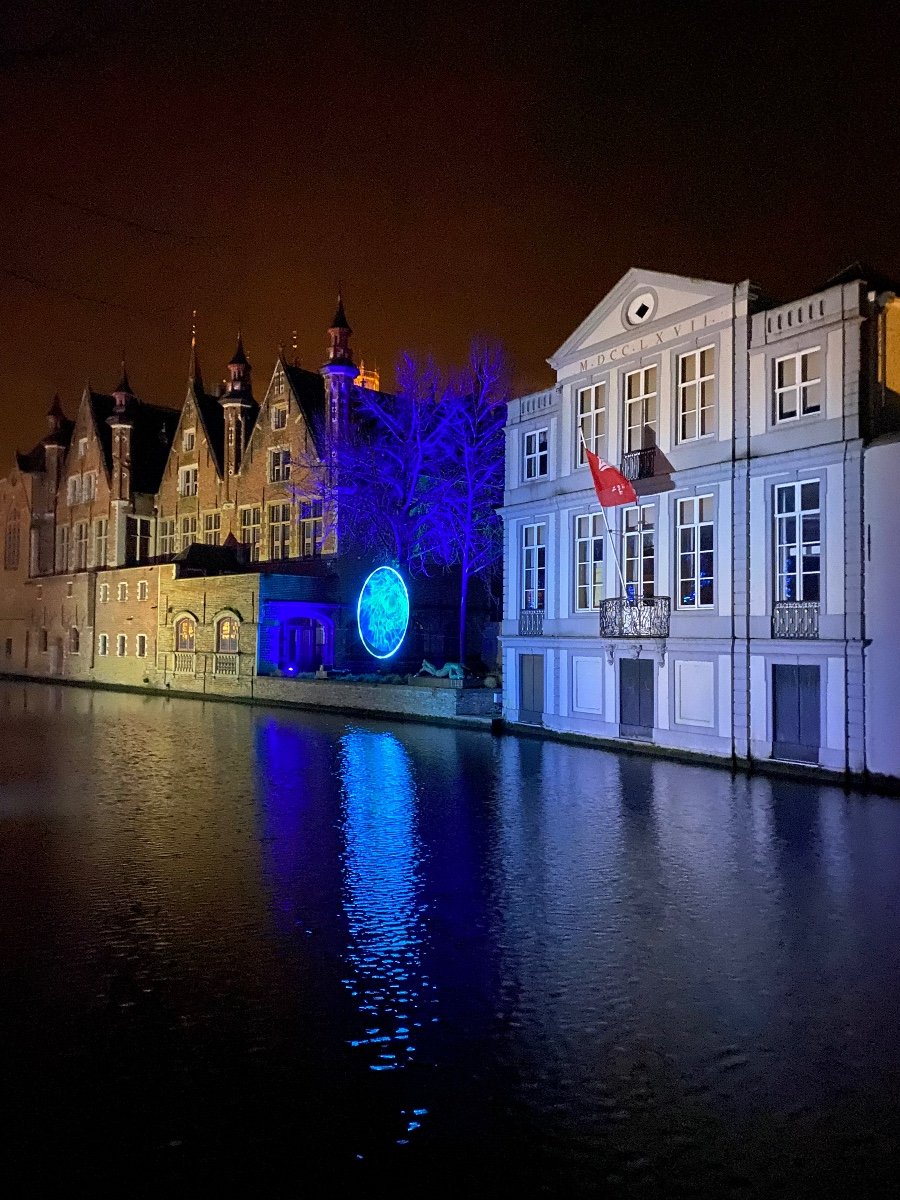 Julien Celos, Anvers 1884 – 1953, Peintre Belge, Vue d'Un Canal De Bruges - Groenerei-photo-3
