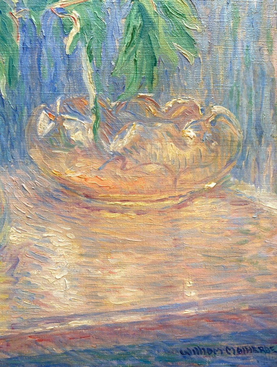 William Malherbe (1884 - 1951) Peintre Franco - Américain - 'Bouquet de Fleurs'-photo-7