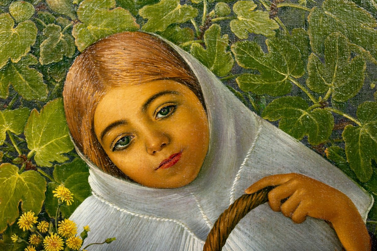 Vicente Mulet Y Claver (1897 – Valencia – 1945) - Gathering Fruit And Flowers-photo-1