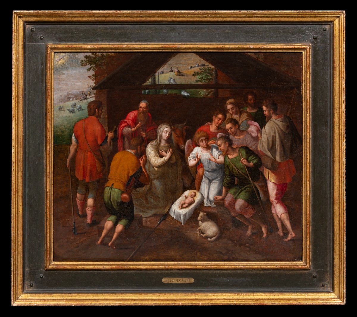Gillis Mostaert ( Hulst 1534 – 1598 Anvers) Renaissance Flamande - Adoration Des Bergers-photo-2