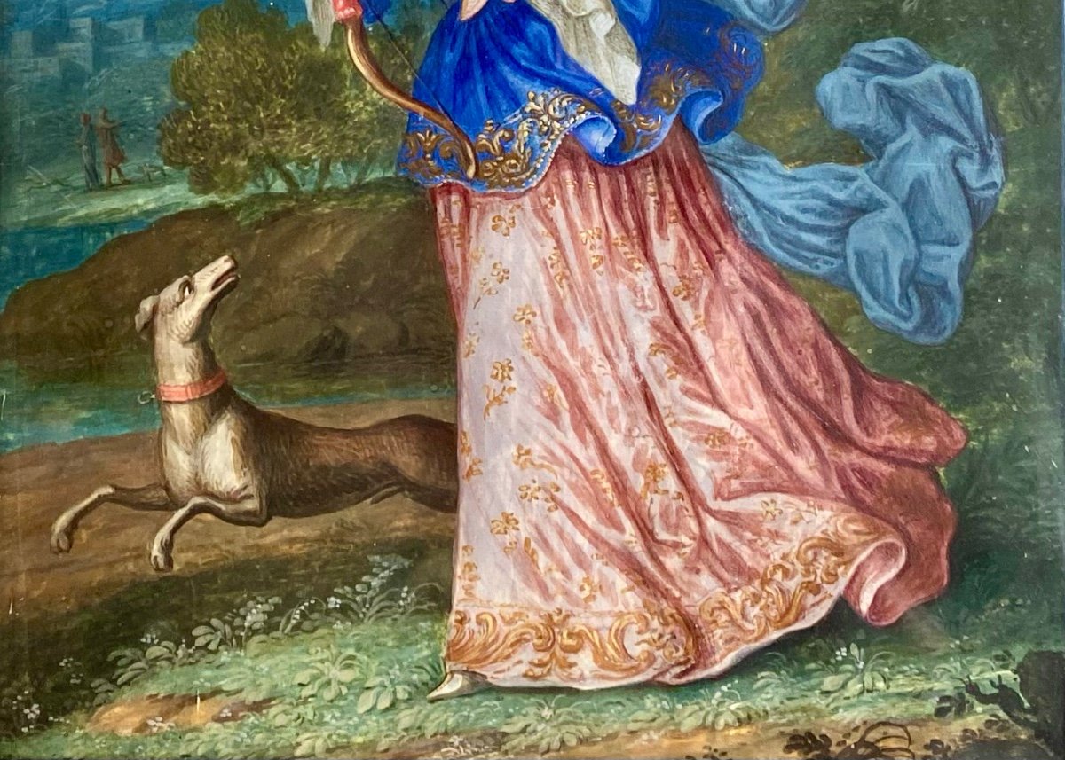 Diana, Goddess Of The Hunt - French School, Circa 1660-photo-3