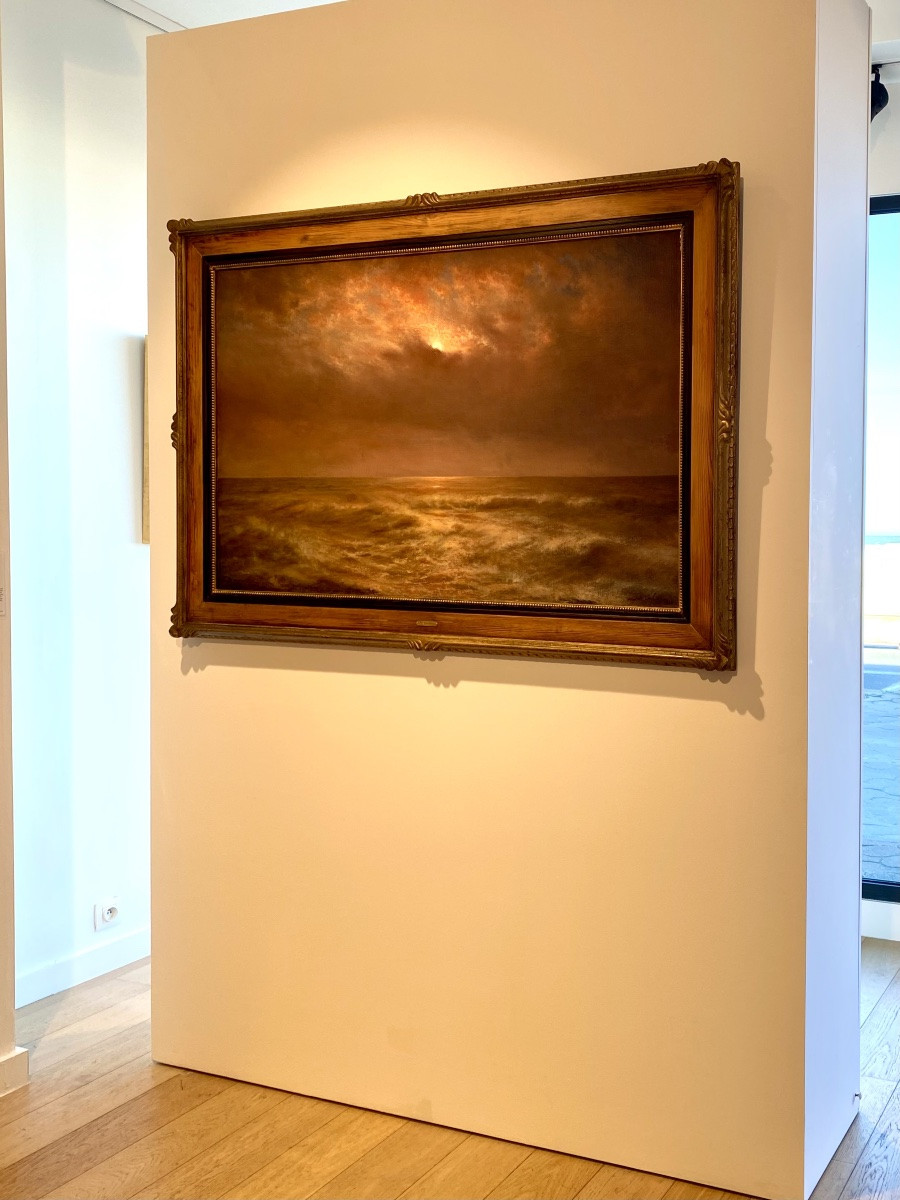  Joseph Schippers (1868 – Antwerp – 1950) - ' Sunset Over The Sea ' Dated 1936-photo-7