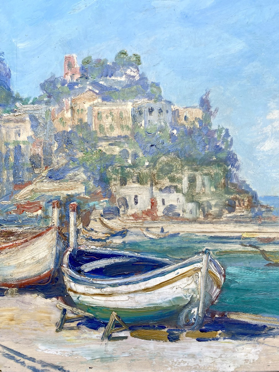 Adrianus Zwart (1903 – 1981) Dutch Painter - 'view Of Capri'-photo-3