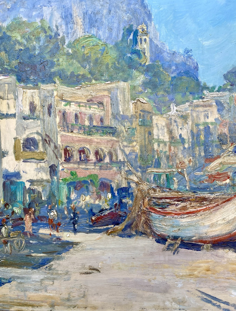 Adrianus Zwart (1903 – 1981) Dutch Painter - 'view Of Capri'-photo-4