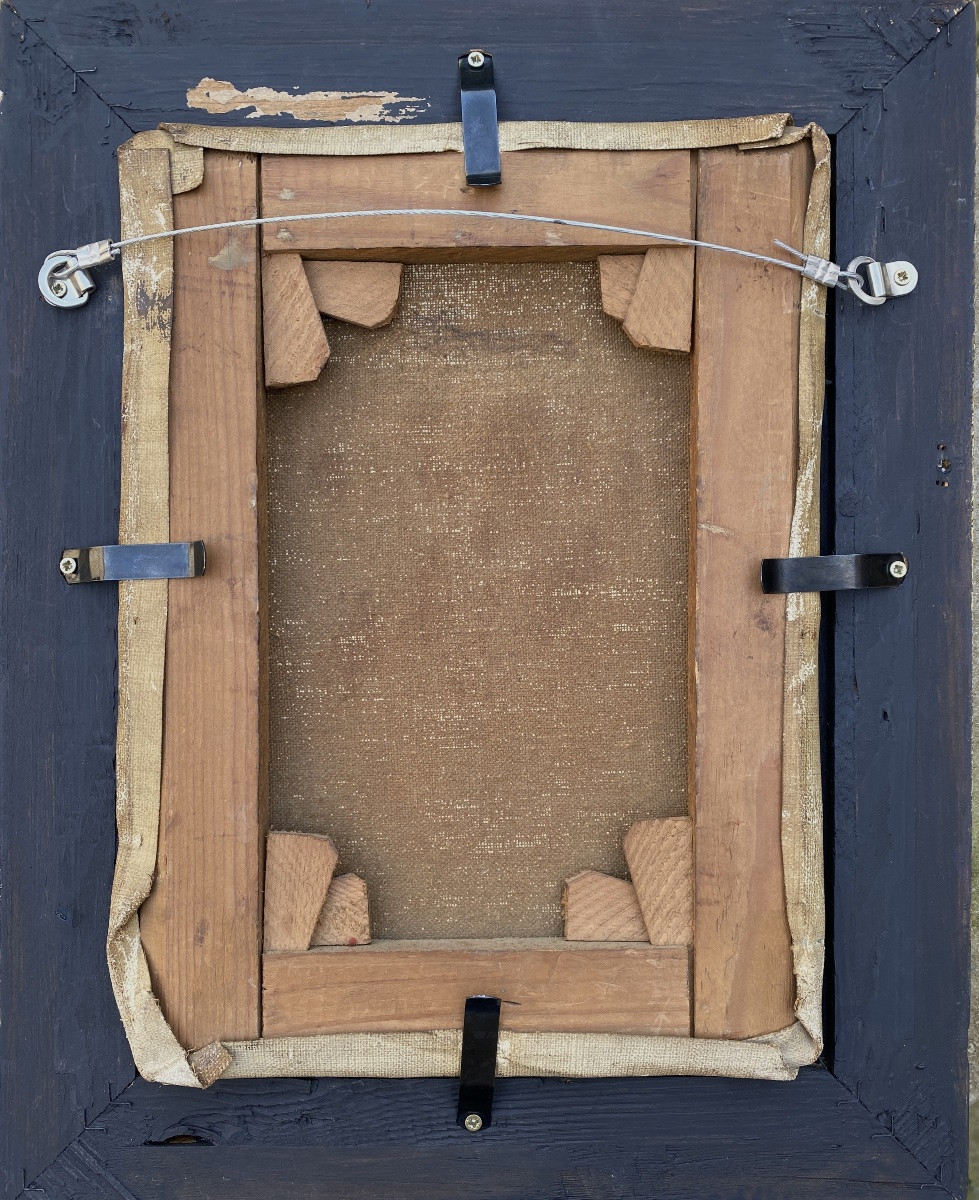 Fernand Toussaint (1873 – Bruxelles – 1956) - « Dame au chapeau noir »-photo-6