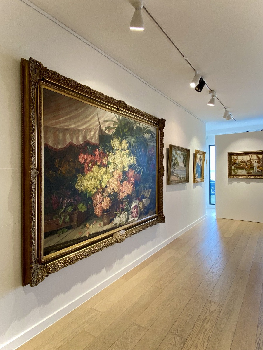 Jean Capeinick ( Gand 1838 – 1890 Bruxelles ) - ' Un étalage de fleurs – At the Floris '-photo-4