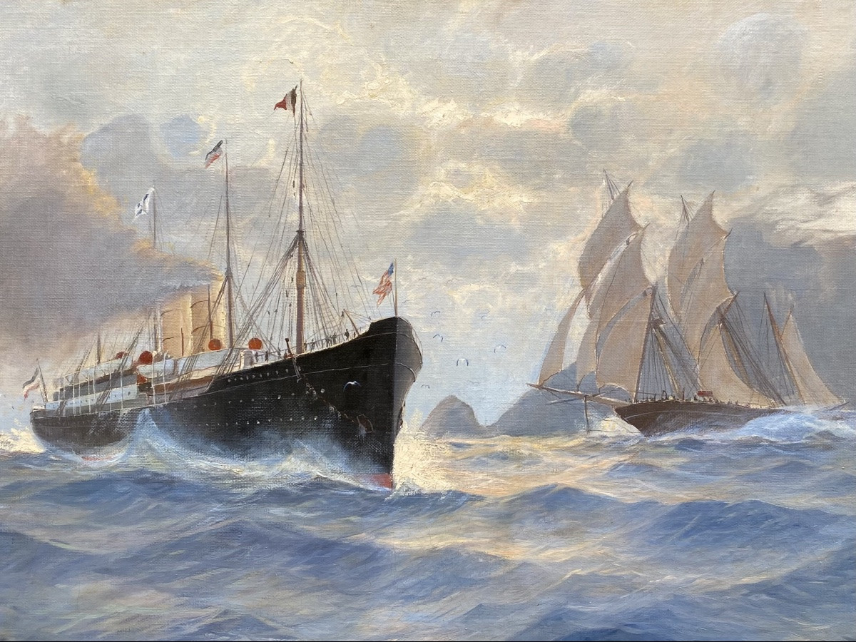 Hans Hörnigk (berlin 1878 – 1955 Leipzig) – “white Cliffs”-photo-2