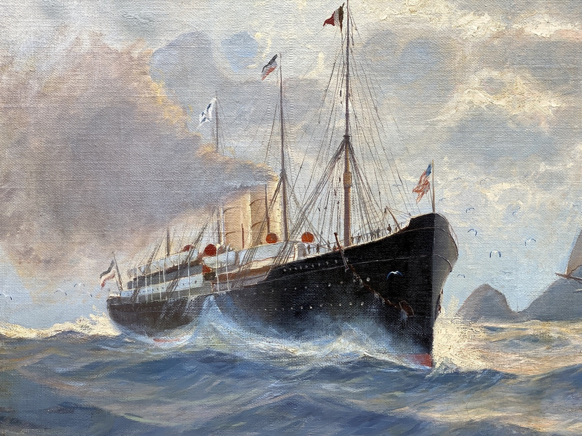 Hans Hörnigk (berlin 1878 – 1955 Leipzig) – “white Cliffs”-photo-3