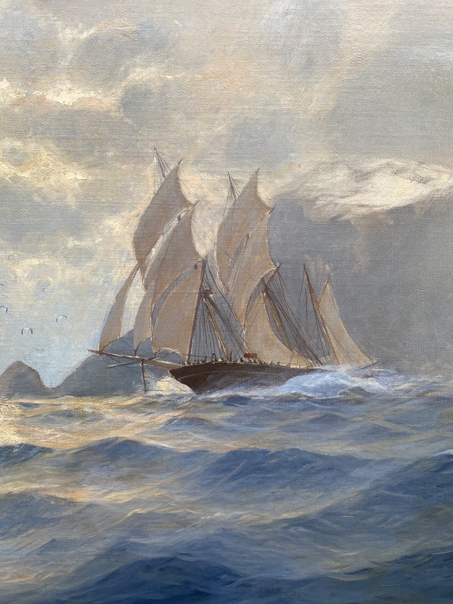 Hans Hörnigk (berlin 1878 – 1955 Leipzig) – “white Cliffs”-photo-4