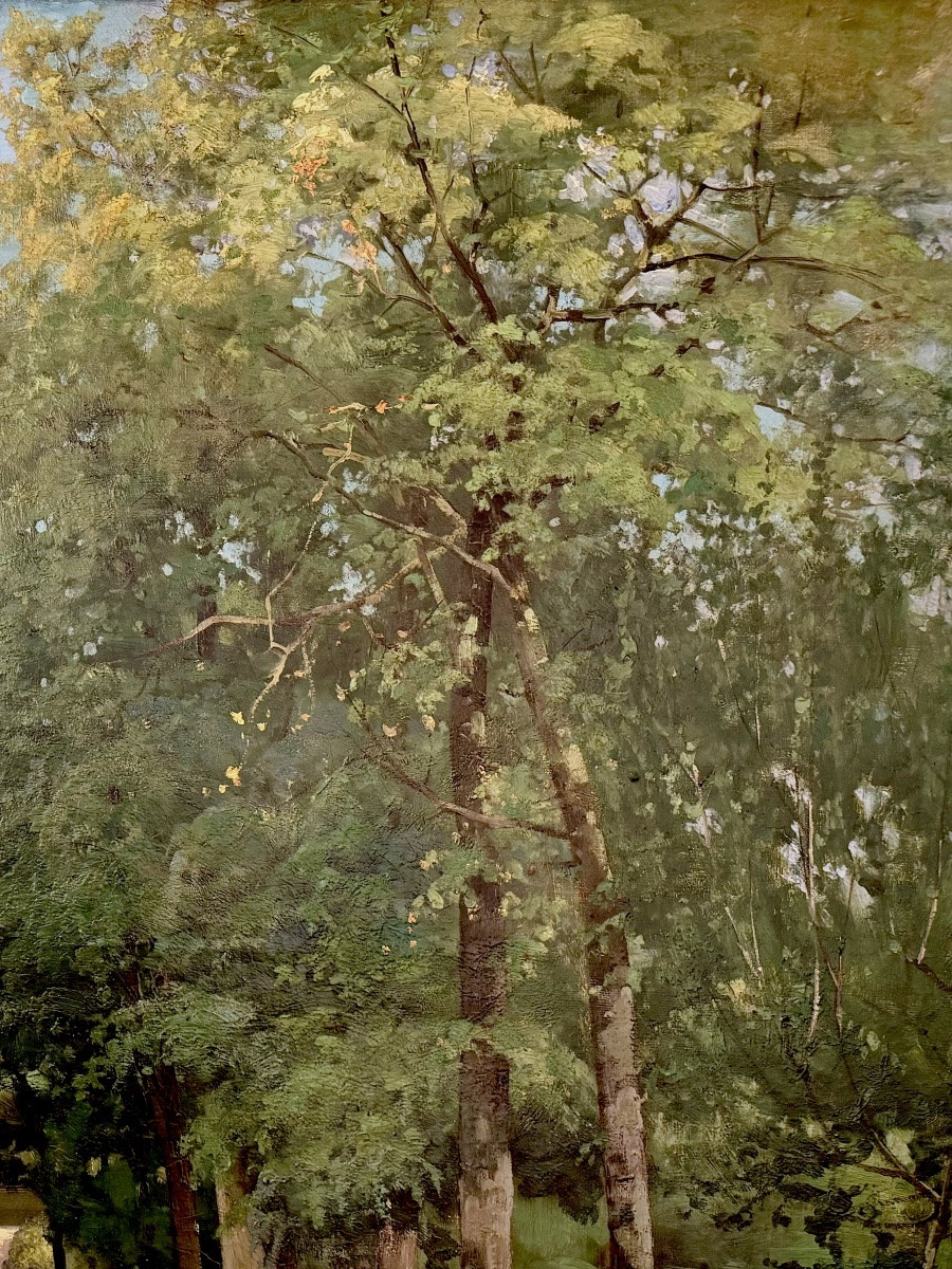 Alfred Smith (bordeaux 1854 – 1936 Paris) – “mother And Children On A Wooded Path In Bordeaux”-photo-3