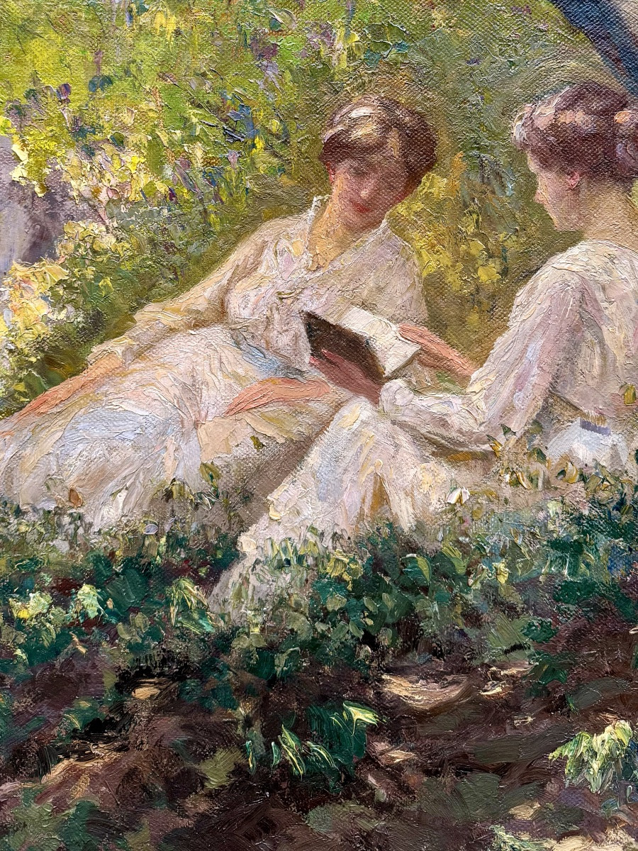 Jeno Karpathy (debrecen 1870 – 1950 Budapest) - Harmony Of Youth And Nature-photo-3