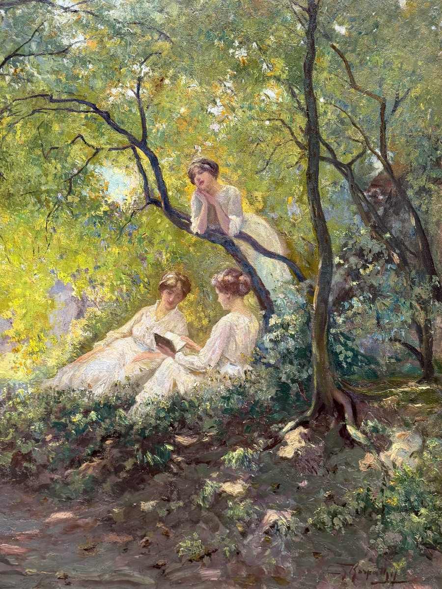 Jeno Karpathy (debrecen 1870 – 1950 Budapest) - Harmony Of Youth And Nature-photo-5