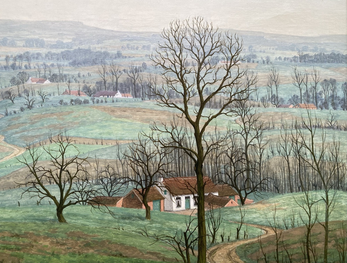 Frans Coppens (haaltert 1895 – Aalst 1974) - “flemish Landscape”-photo-3