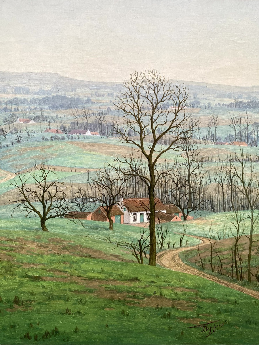 Frans Coppens (haaltert 1895 – Aalst 1974) - “flemish Landscape”-photo-4