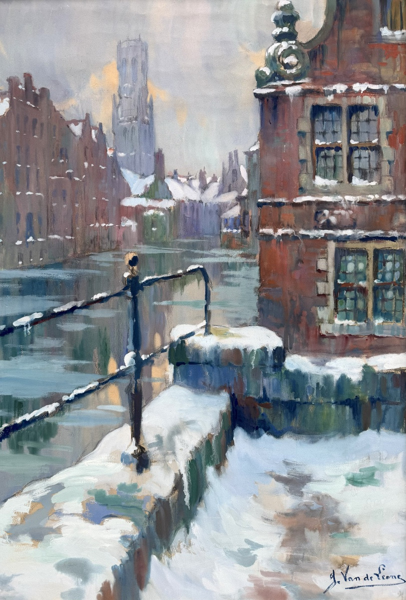 Jules Van De Leene ( 1887 – 1962 ) - ' The Belfry Of Bruges '-photo-2