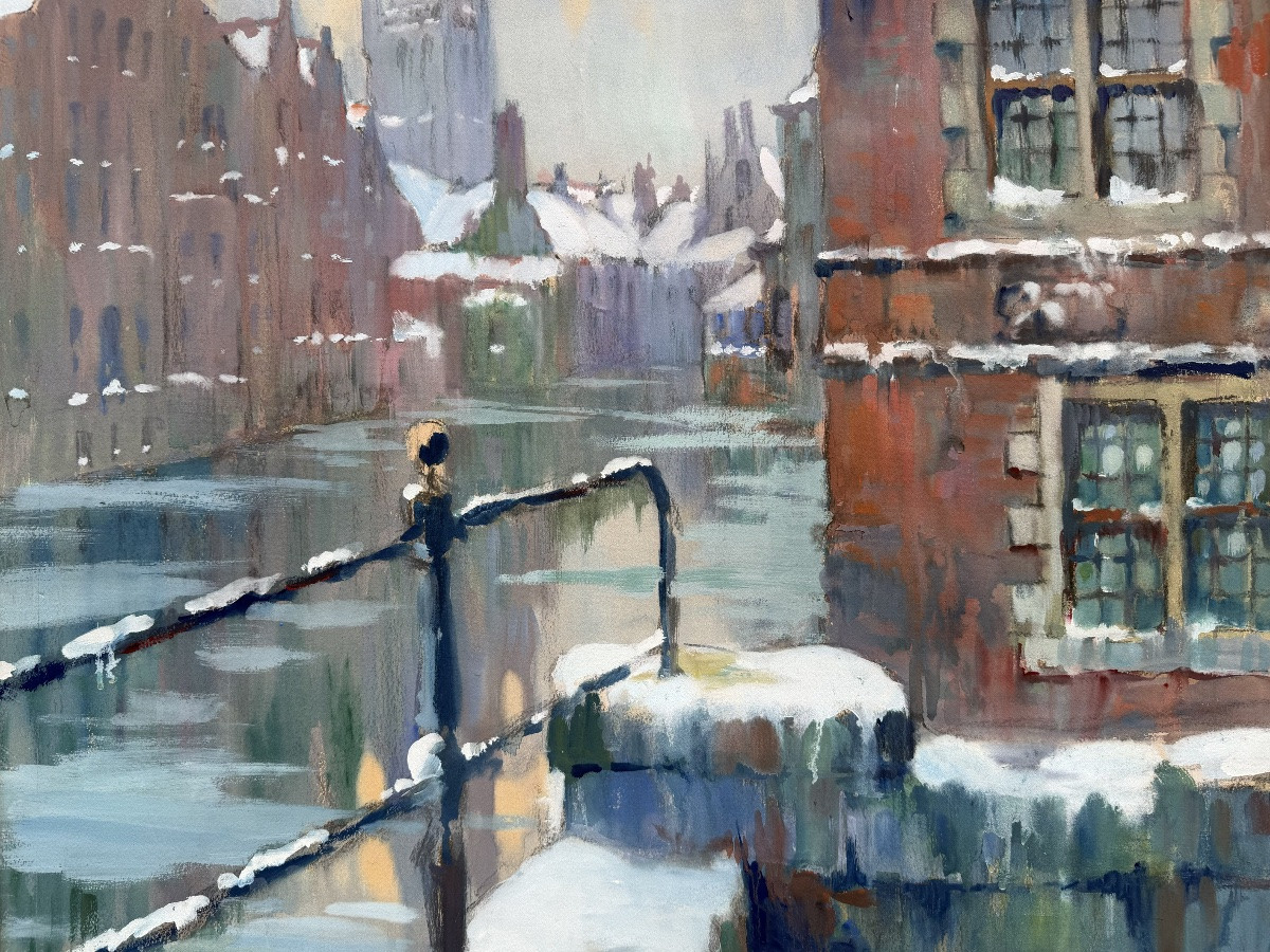 Jules Van De Leene ( 1887 – 1962 ) - ' The Belfry Of Bruges '-photo-3