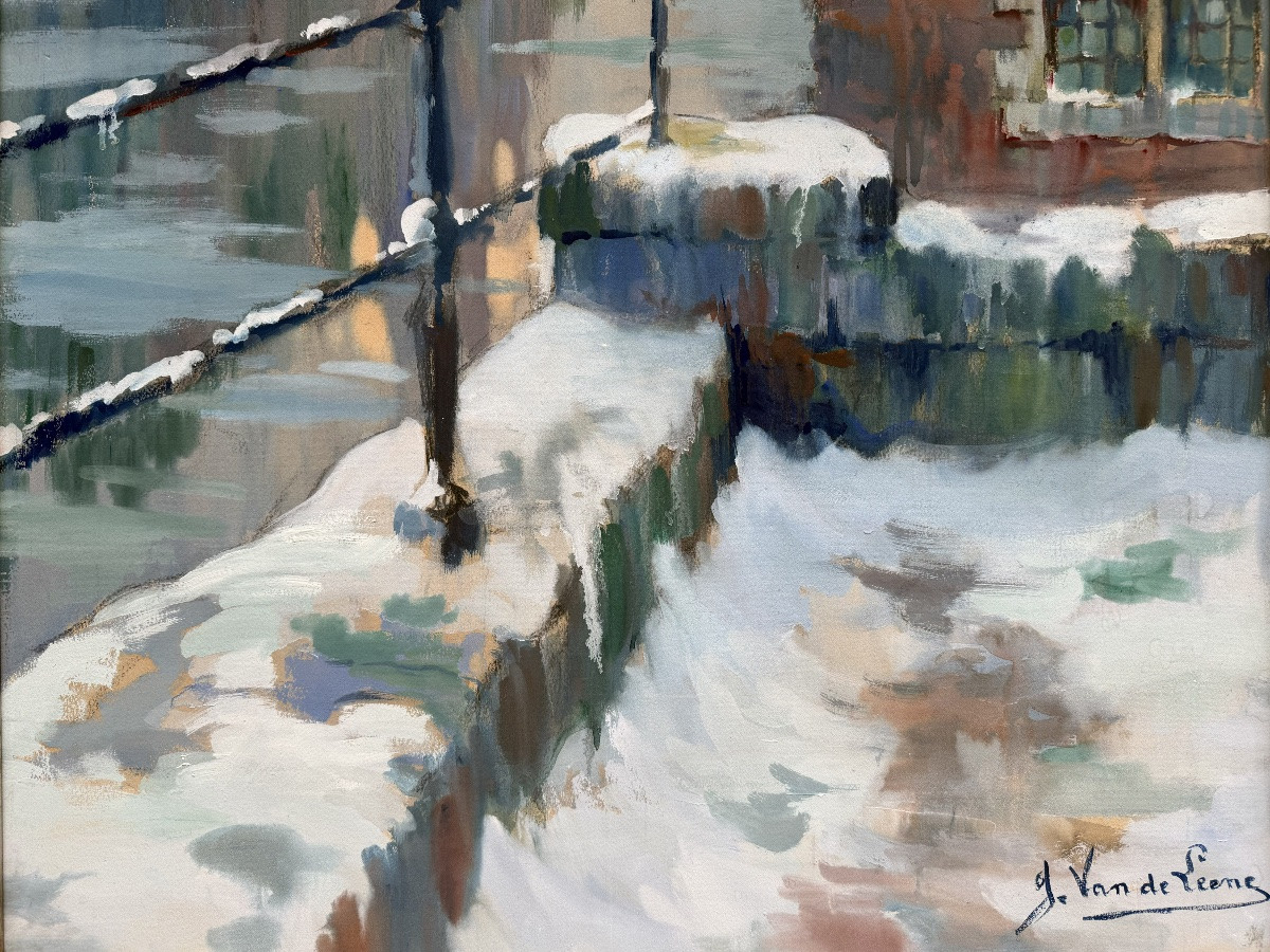 Jules Van De Leene ( 1887 – 1962 ) - ' The Belfry Of Bruges '-photo-4