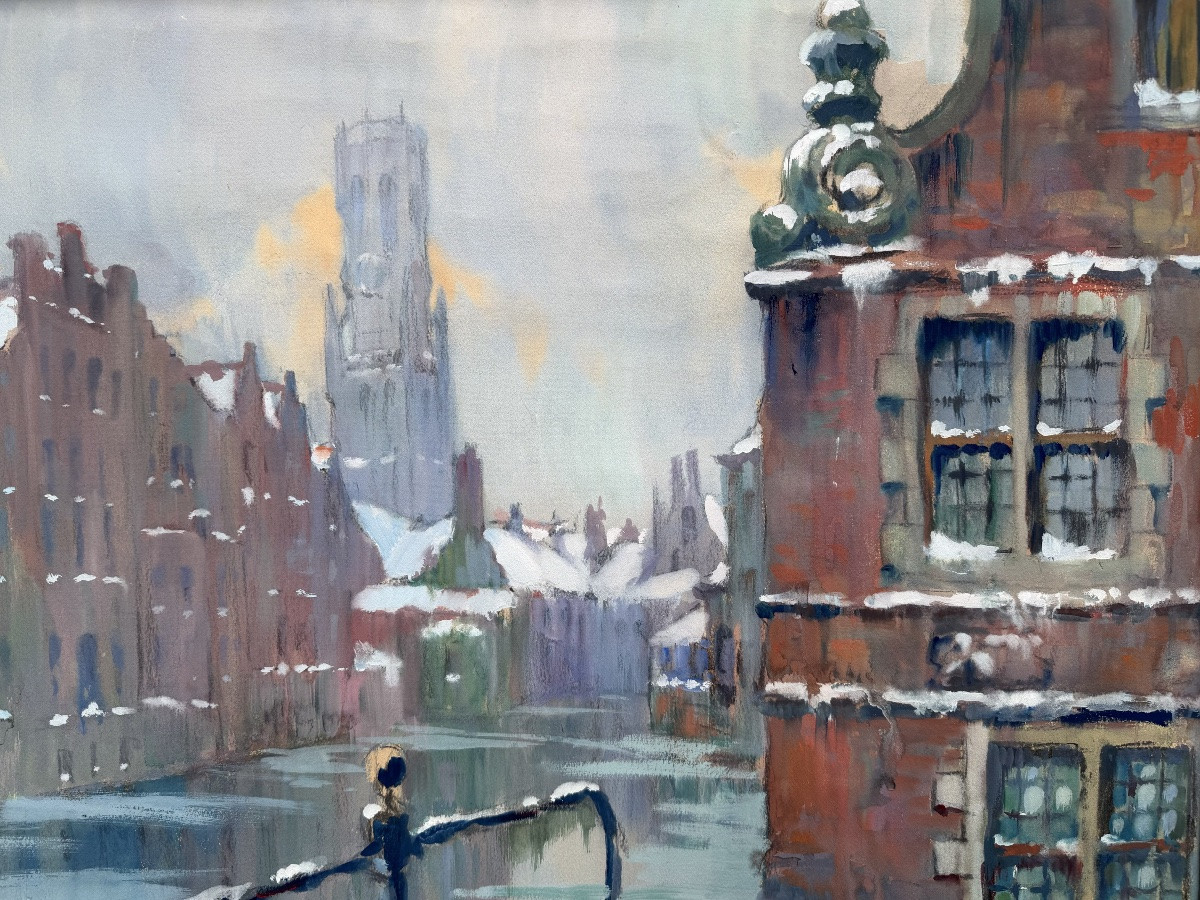 Jules Van De Leene ( 1887 – 1962 ) - ' The Belfry Of Bruges '-photo-5