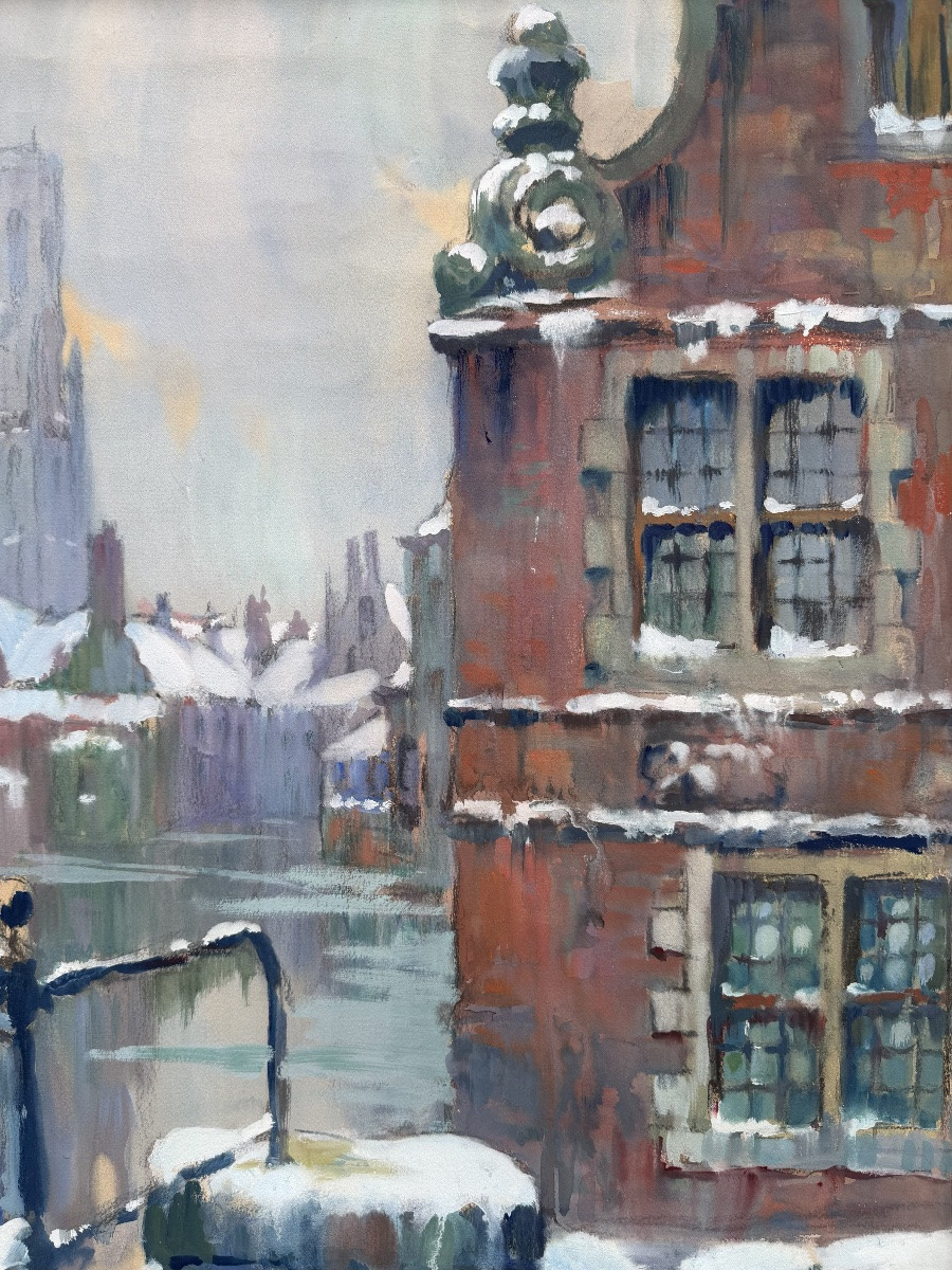 Jules Van De Leene ( 1887 – 1962 ) - ' The Belfry Of Bruges '-photo-7