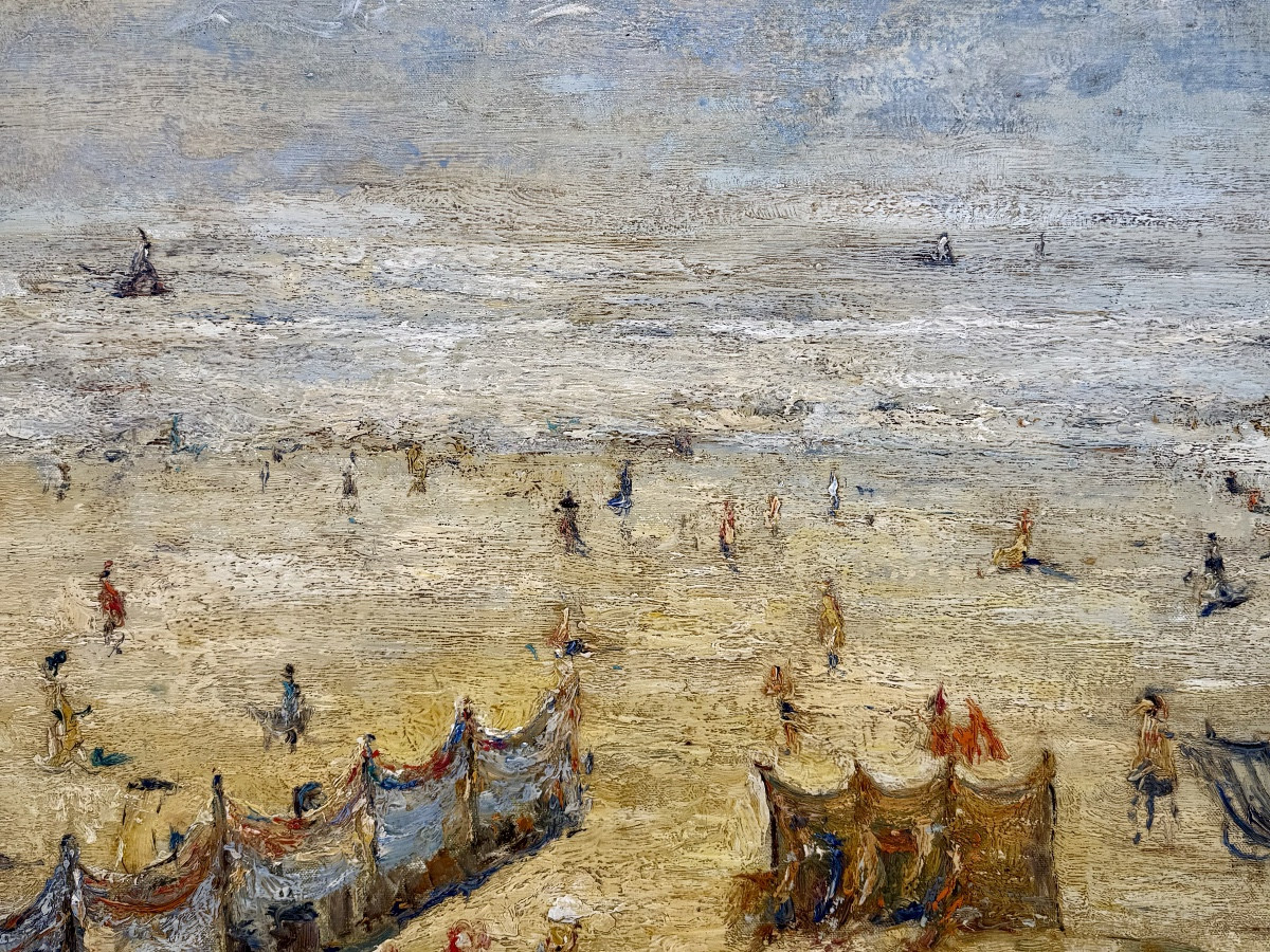 Henri Victor Wolvens ( Brussels 1896 – 1977 Bruges ) - Beach And Sea On The North Sea, 1962-photo-3