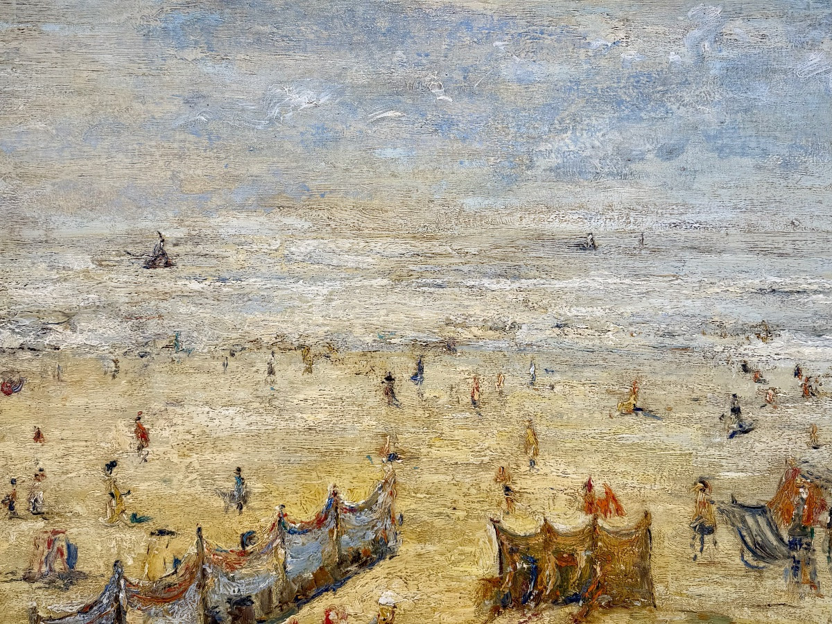 Henri Victor Wolvens ( Brussels 1896 – 1977 Bruges ) - Beach And Sea On The North Sea, 1962-photo-6