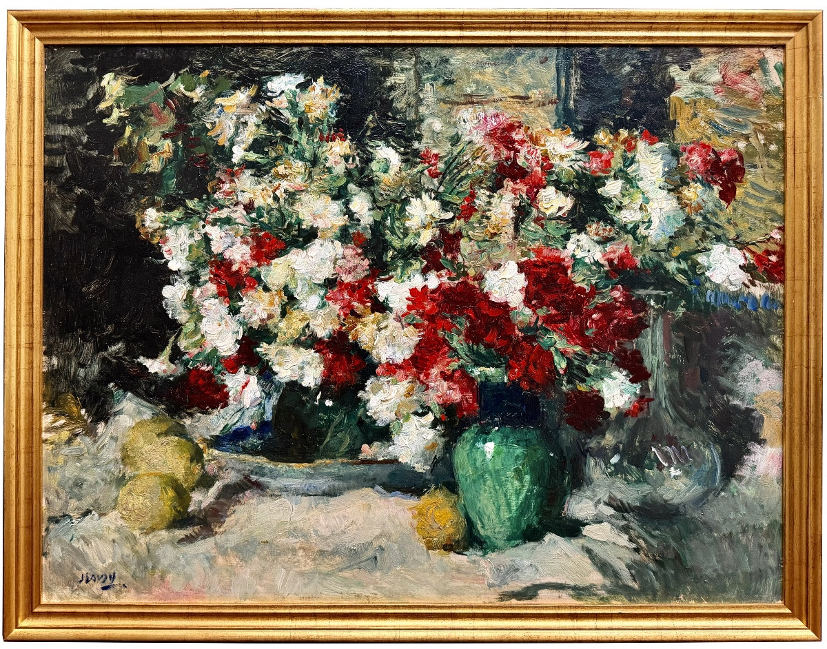 Jean Laudy (1877 – 1956) - ' Anjers dans un vase vert '