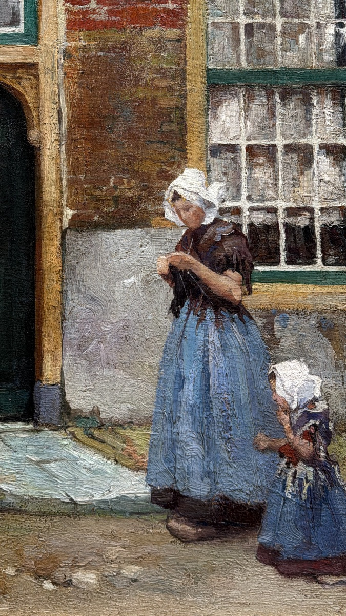 Julien Célos (1884 – Antwerp – 1953) - ' Mother And Child In Zeeland '-photo-7