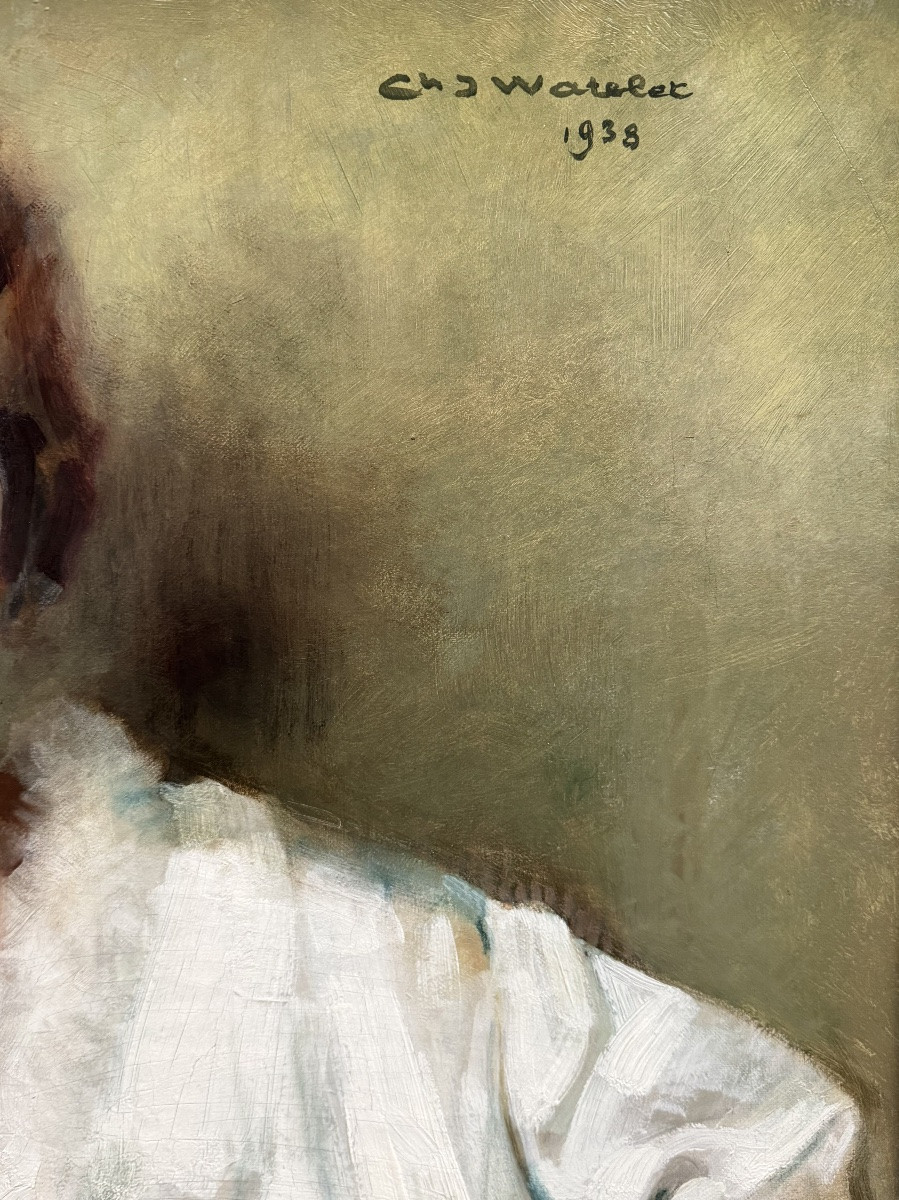 Charles Joseph Watelet ( Beauraing 1867 – 1954 Brussels ) - ' Lady In White '-photo-5