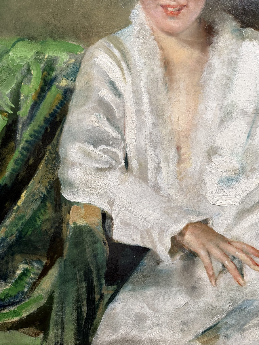 Charles Joseph Watelet ( Beauraing 1867 – 1954 Brussels ) - ' Lady In White '-photo-6
