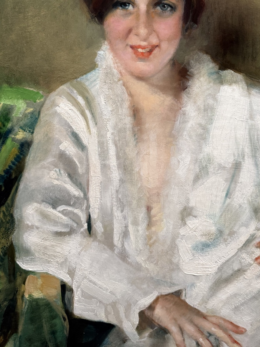 Charles Joseph Watelet ( Beauraing 1867 – 1954 Brussels ) - ' Lady In White '-photo-7