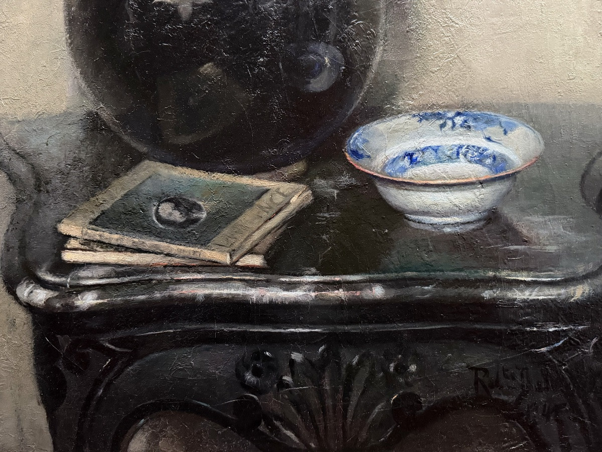 Robertine Devooght ( 1904 – Bruges – 1979 ) - « Le Vase Noir »-photo-5