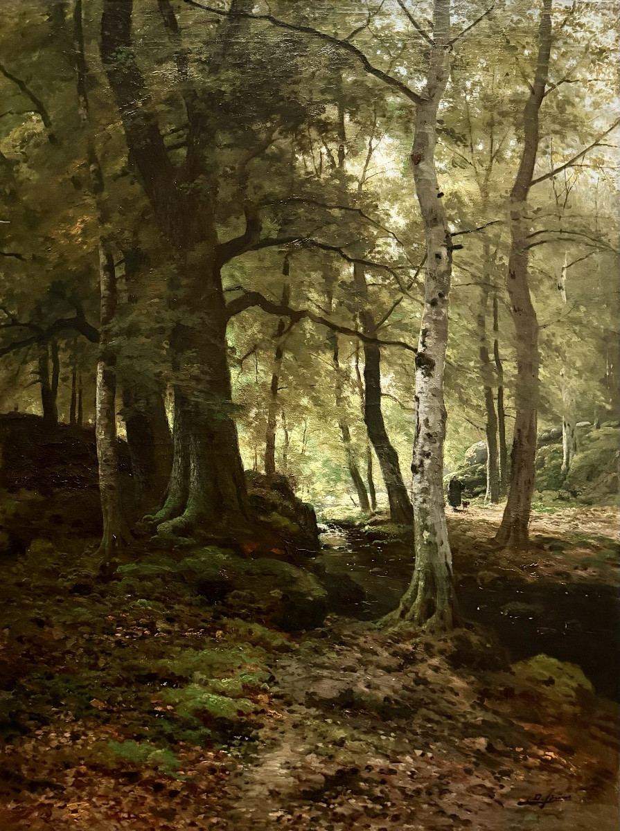 Ferdinand De Prins ( Brecht 1859 – 1908 Reet ) - ' Un paysage de la campagne flamande '-photo-2