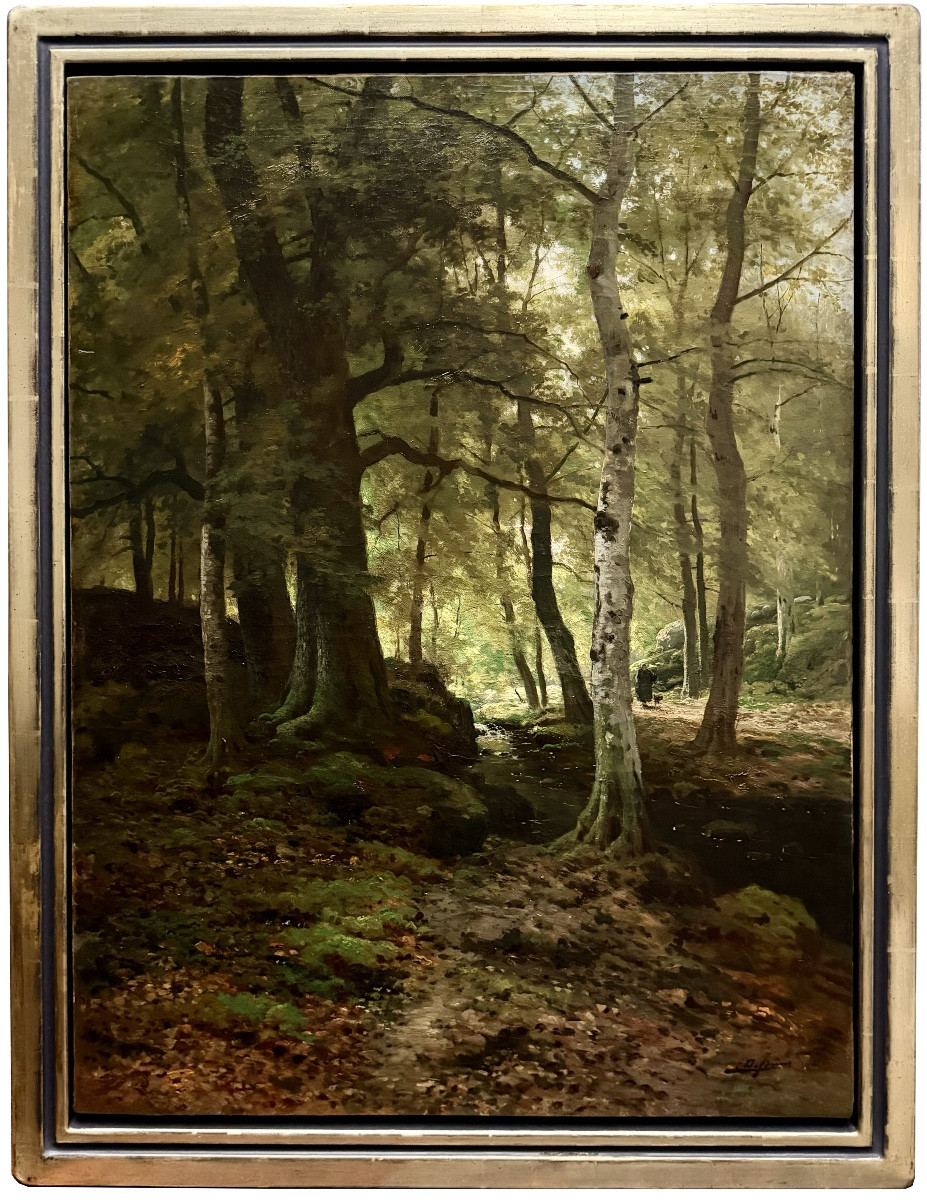 Ferdinand De Prins ( Brecht 1859 – 1908 Reet ) - ' Un paysage de la campagne flamande '