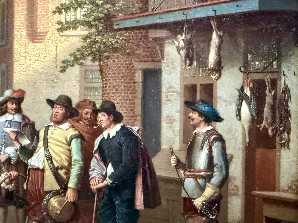 Gustaaf Antoon François Heyligers (1828 – 1897) -  " Vue de Bruges – Le Beffroi "-photo-3