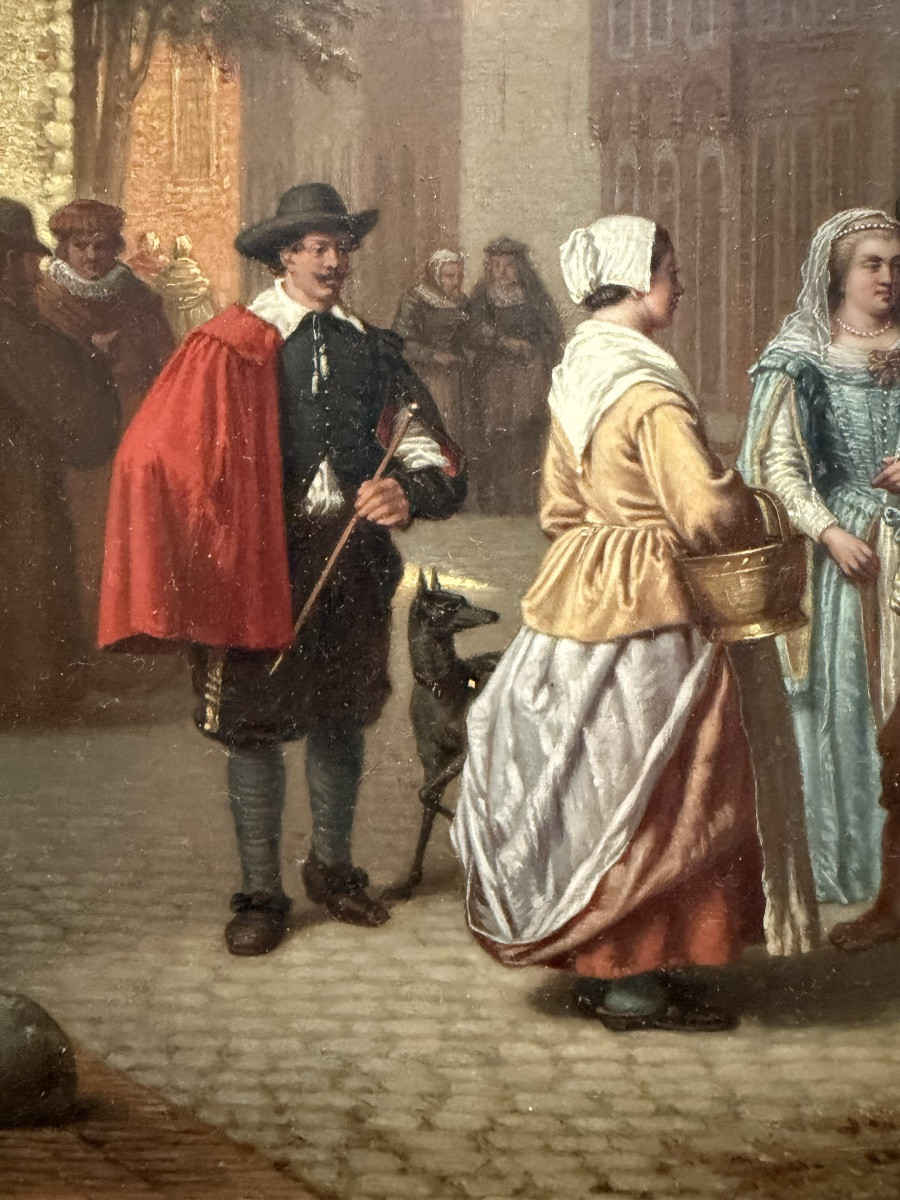 Gustaaf Antoon François Heyligers (1828 – 1897) -  " Vue de Bruges – Le Beffroi "-photo-5