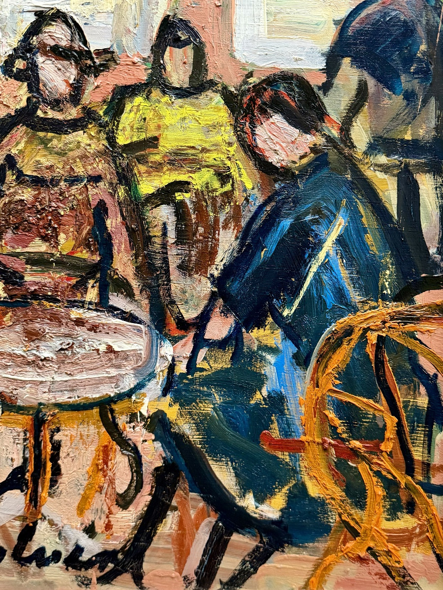 Henri Victor Wolvens ( Brussels 1896 – 1977 Bruges ) - ' La Terrasse '-photo-7