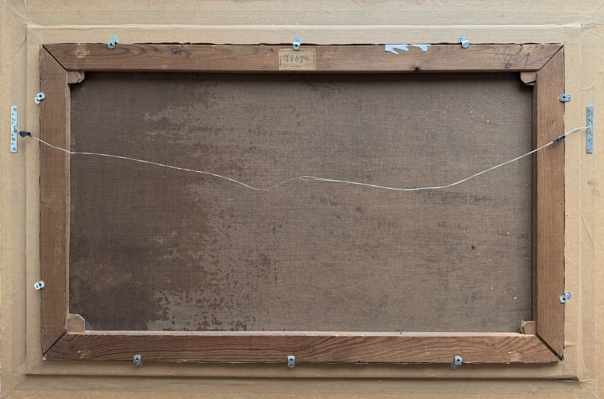 Ernst Max Pietschmann (1865 – Dresde – 1952) - Reflets au clair de lune sur l’Elbe à Pillnitz-photo-8