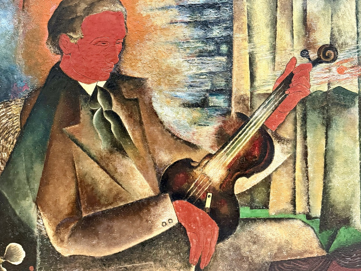 Marc Mendelson ( London 1915 - 2013 Brussels ) -  ' Red Violinist '-photo-4