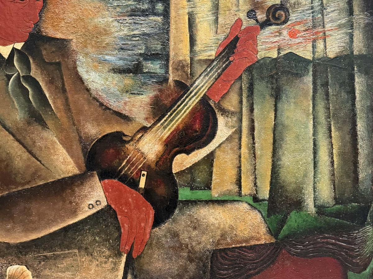 Marc Mendelson ( London 1915 - 2013 Brussels ) -  ' Red Violinist '-photo-4