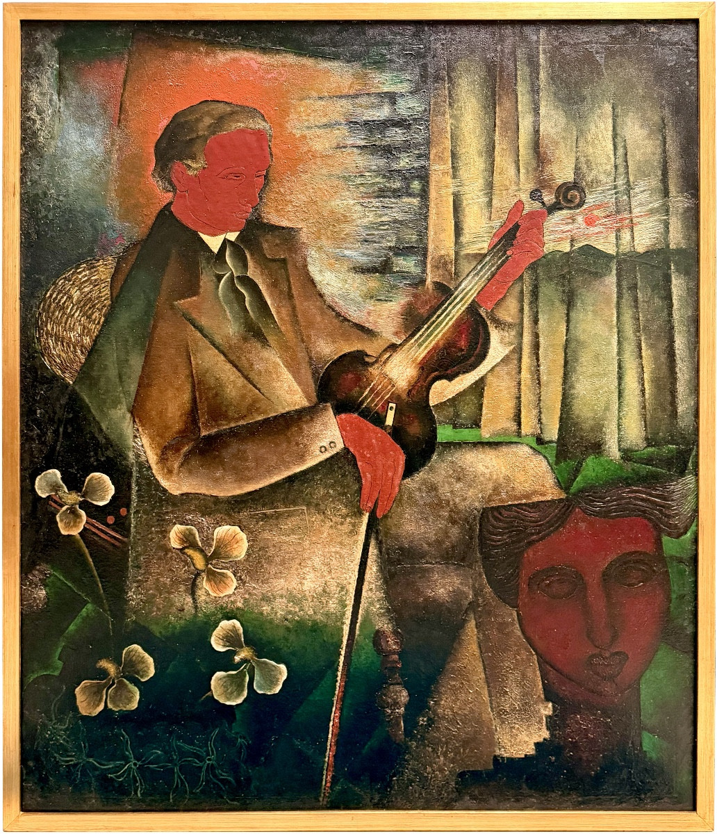 Marc Mendelson ( London 1915 - 2013 Brussels ) -  ' Red Violinist '