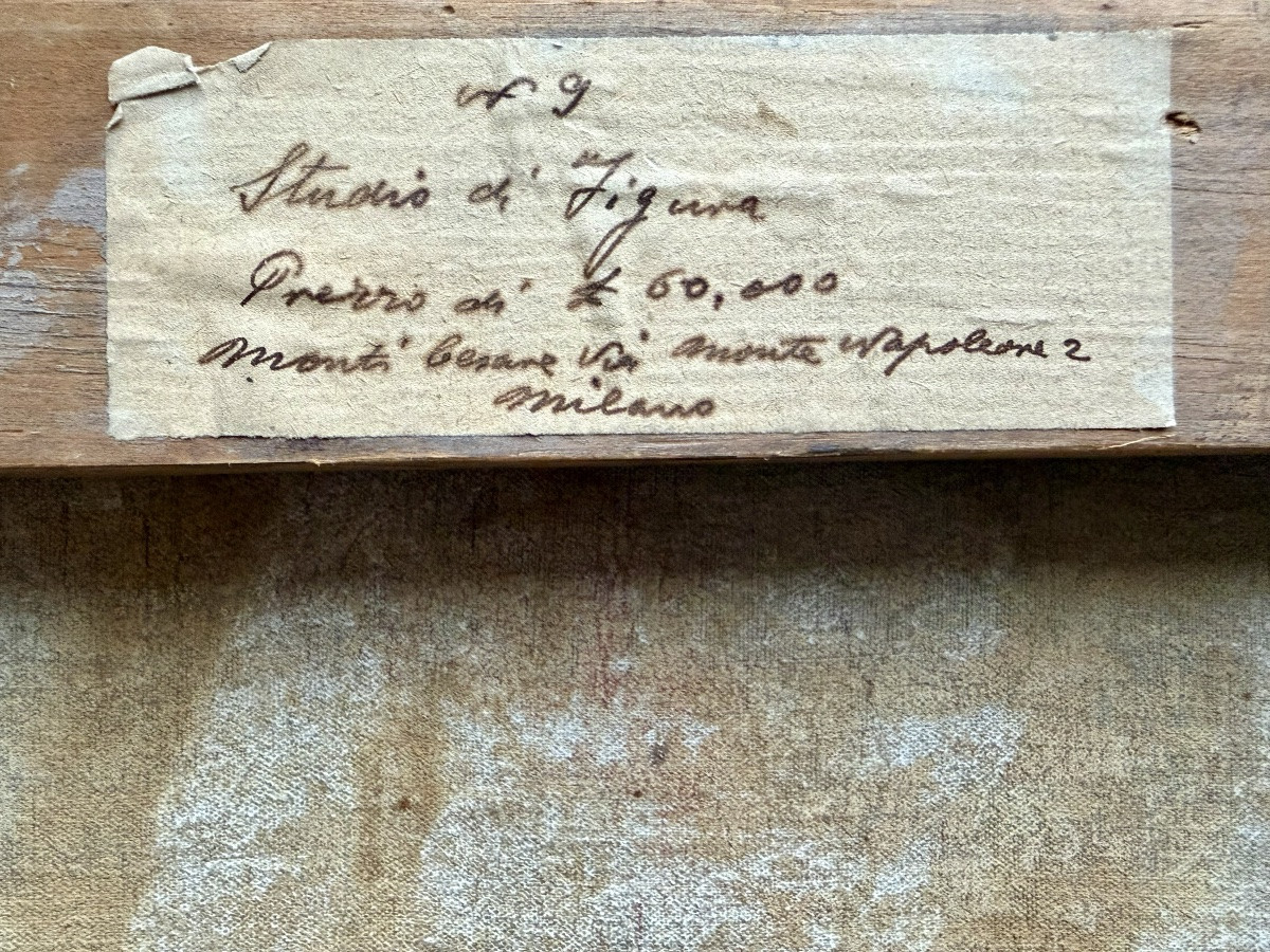 Cesare Monti ( Brescia 1891 - 1959 Bellano) -  ' Studio Di Figura '-photo-7